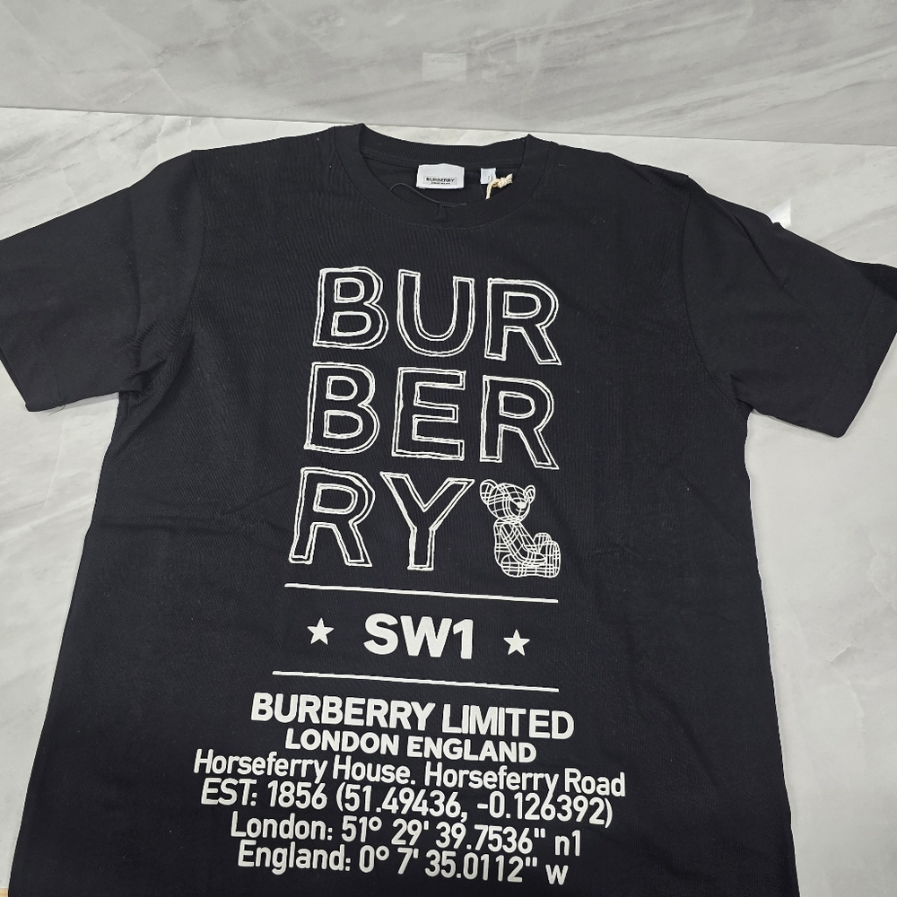 Burberry Black Graphic T-Shirt